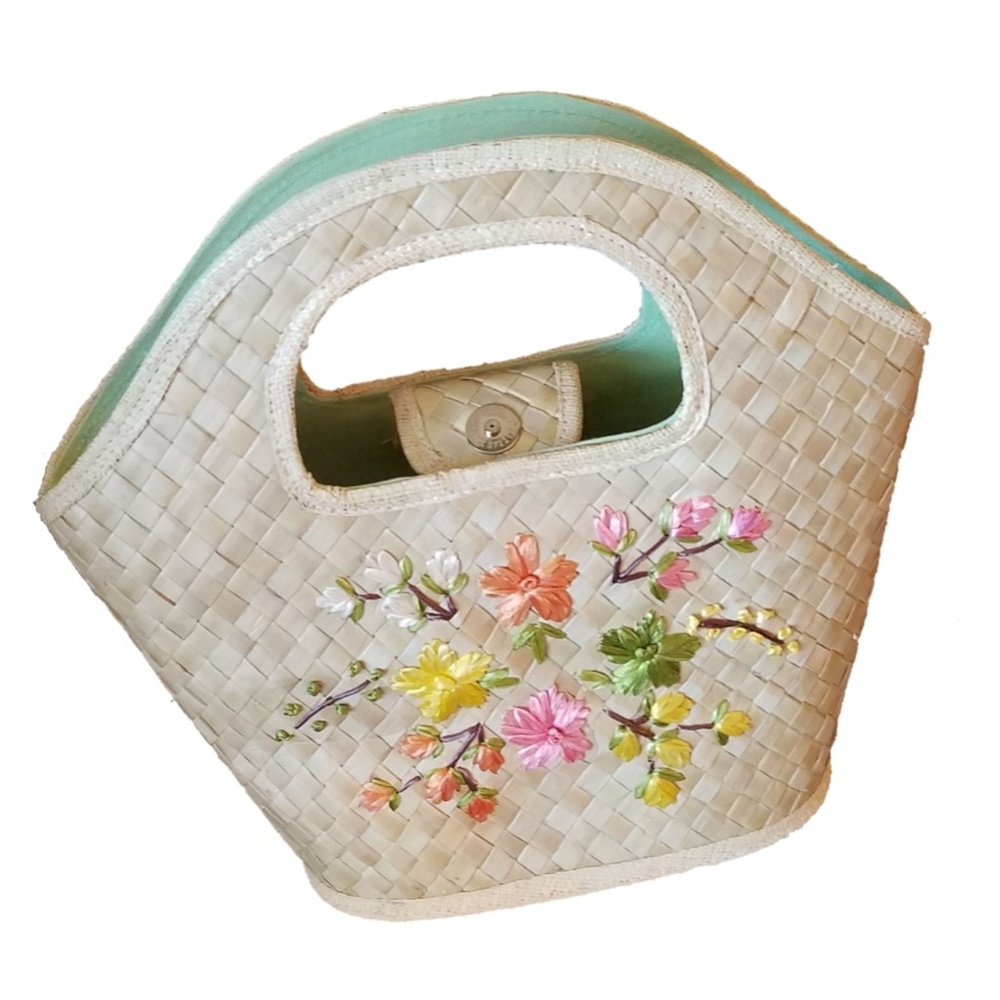 Fossil Straw Flower🌻 Patch Purse